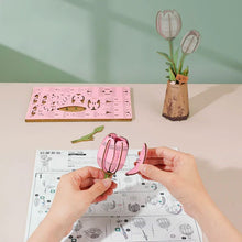 Cargar imagen en el visor de la galería, Puzzle 3D Tulipán Rosa