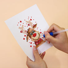 Cargar imagen en el visor de la galería, Mini Diamond Painting 15x20cm (2 piezas) - Calcetín de Navidad y Reno