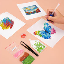 Cargar imagen en el visor de la galería, Mini Diamond Painting 15x20cm (2 piezas) - Regalos de Navidad y Silueta colorida