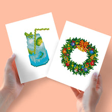 Cargar imagen en el visor de la galería, Mini Diamond Painting 15x20cm (2 piezas) - Escenas de la Mañana y de la Noche