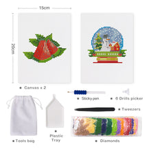 Cargar imagen en el visor de la galería, Mini Diamond Painting 15x20cm (2 piezas) - Verano e Invierno