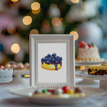 Cargar imagen en el visor de la galería, Mini Diamond Painting 15x20cm (2 piezas) - Uvas y Tarta de Arándanos
