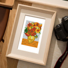 Cargar imagen en el visor de la galería, Mini Diamond Painting 15x20cm (2 piezas) - Atardecer y Flores