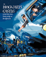 Cargar imagen en el visor de la galería, Pintar por numeros Figured'Art - Harry Potter - Vuelo desde Inglaterra hacia Hogwarts