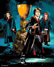 Cargar imagen en el visor de la galería, Pintar por numeros Figured'Art - Harry Potter - El Trío y el Cáliz de Fuego