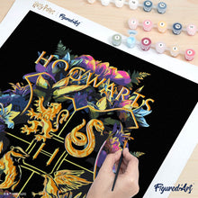 Cargar imagen en el visor de la galería, Harry Potter - Escudo floral de Hogwarts