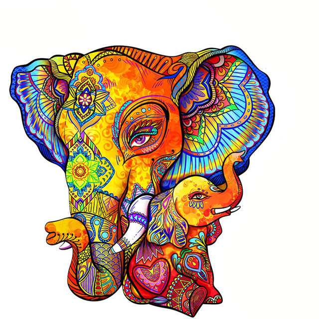 Puzzle de madera - Elefante Indio