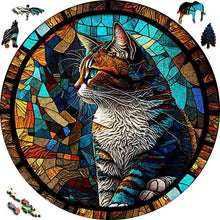 Cargar imagen en el visor de la galería, Puzzle de madera - Mosaico de Gato