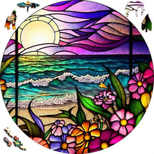 Cargar imagen en el visor de la galería, Puzzle de madera - Flores de Playa