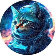 Cargar imagen en el visor de la galería, Puzzle de madera - Gato Astronauta