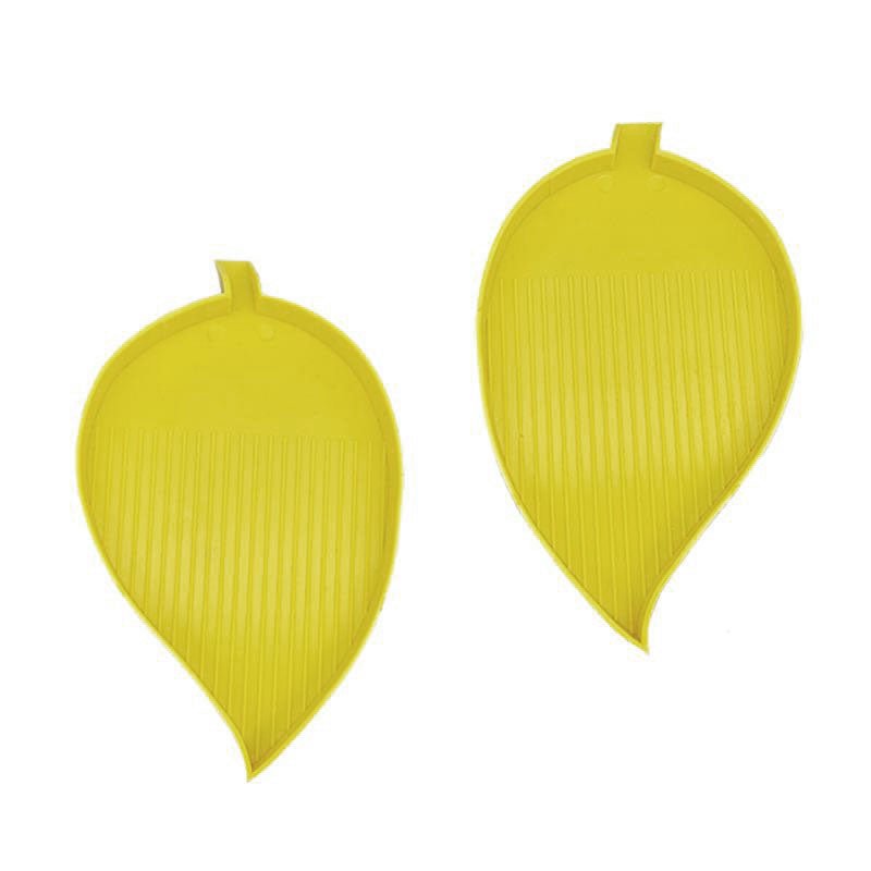 1 Par de Bandejas Organizadoras Diamond Painting Diseño de Hoja Amarilla Accesorio