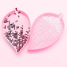 Cargar imagen en el visor de la galería, 1 Par de Bandejas Organizadoras Diamond Painting Diseño de Hoja Rosa Accesorios