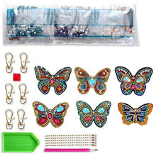Cargar imagen en el visor de la galería, Conjunto de Colgantes de Mariposa Diamond Painting de 6 piezas