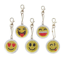 Cargar imagen en el visor de la galería, Colgante Diamond Painting Smiley Conjunto de 5 piezas
