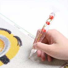 Cargar imagen en el visor de la galería, Bolígrafo Premium Ergonómico Diamond Painting Flores Rojas
