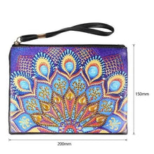 Cargar imagen en el visor de la galería, Bolso de Mano Diamond Painting con Pavo Real Azul