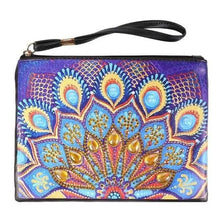 Cargar imagen en el visor de la galería, Bolso de Mano Diamond Painting con Pavo Real Azul