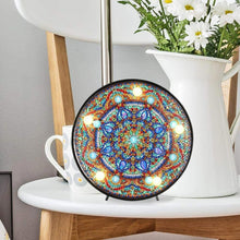 Cargar imagen en el visor de la galería, Lámpara LED Diamond Painting Estrella Mandala Azul