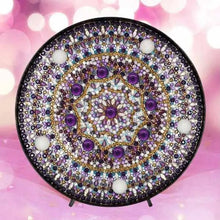 Cargar imagen en el visor de la galería, Lámpara LED Diamond Painting Mandala Violeta