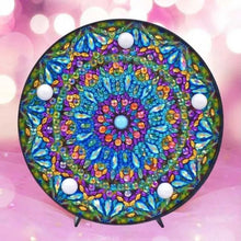 Cargar imagen en el visor de la galería, Lámpara LED Diamond Painting Mandala Azul