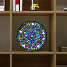 Cargar imagen en el visor de la galería, Lámpara LED Diamond Painting Mandala Azul