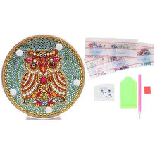 Cargar imagen en el visor de la galería, Lámpara LED Diamond Painting Búho Somnoliento