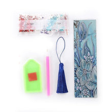 Cargar imagen en el visor de la galería, Marcapáginas Diamond Painting Flores Azules