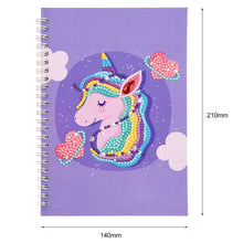 Cargar imagen en el visor de la galería, Cuaderno Diamond Painting Unicornio Violeta