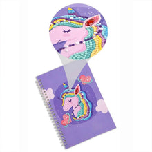 Cargar imagen en el visor de la galería, Cuaderno Diamond Painting Unicornio Violeta