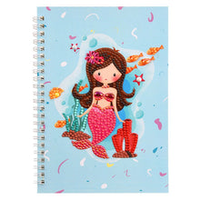 Cargar imagen en el visor de la galería, Cuaderno Diamond Painting Sirena Azul Claro