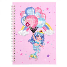 Cargar imagen en el visor de la galería, Cuaderno Diamond Painting Sirena con Globos