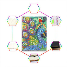 Cargar imagen en el visor de la galería, Cuaderno Diamond Painting Pavo Real