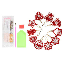 Cargar imagen en el visor de la galería, Conjunto de 10 piezas de colgante de árbol de Navidad