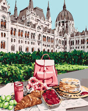 Cargar imagen en el visor de la galería, Pintar por números - Desayuno y vista del castillo