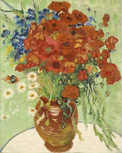 Cargar imagen en el visor de la galería, Pintar por números | Van Gogh - Margueries y amapolas rojas | Novedades Flores Avanzado | FiguredArt