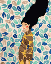 Cargar imagen en el visor de la galería, Diseño de mujer y hojas