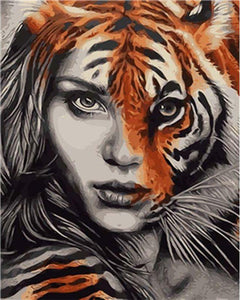 Pintar por números - La mujer tigre