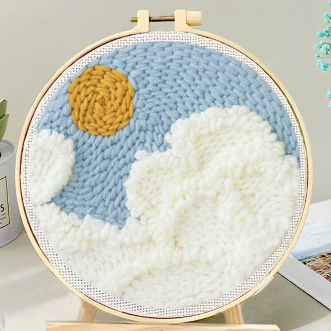 Punch Needle Nube y sol