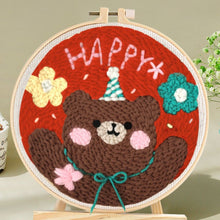 Cargar imagen en el visor de la galería, Punch Needle Oso pequeño feliz
