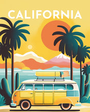 Cargar imagen en el visor de la galería, Diamond Painting - Póster de viaje California