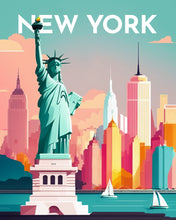 Cargar imagen en el visor de la galería, Diamond Painting - Póster de viaje Nueva York