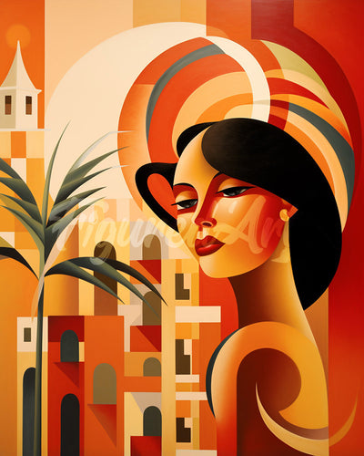 Diamond Painting - Mujer Art Deco en Cuba