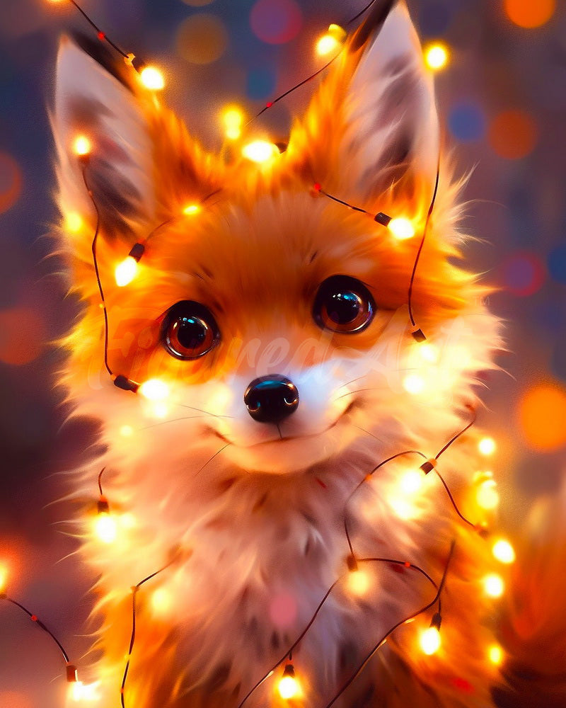 Diamond Painting - Pequeño Zorro con Luces