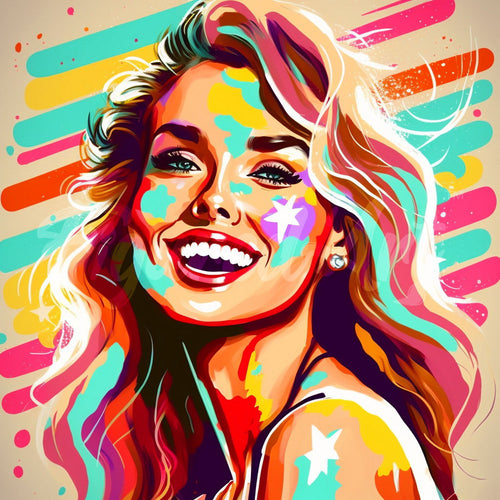 Mini Diamond Painting 25x25cm - Bella Rubia Pop Art