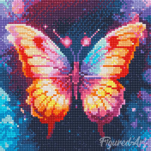 Mini Diamond Painting 25x25cm - Mariposa Brillante