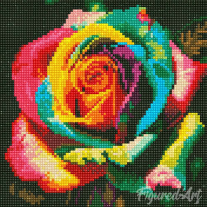 Mini Diamond Painting 25x25cm - Rosa Multicolor