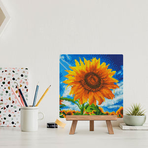 Mini Diamond Painting 25x25cm - Girasol Besado por el Sol