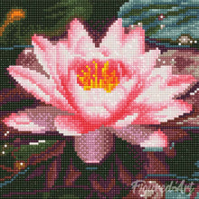 Cargar imagen en el visor de la galería, Mini Diamond Painting 25x25cm - Nenúfar Rosa