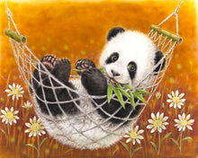 Cargar imagen en el visor de la galería, Diamond Painting - Panda en su hamaca