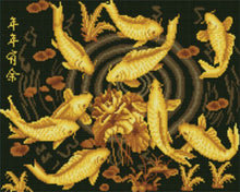Cargar imagen en el visor de la galería, Diamond Painting - Carpas doradas Koi